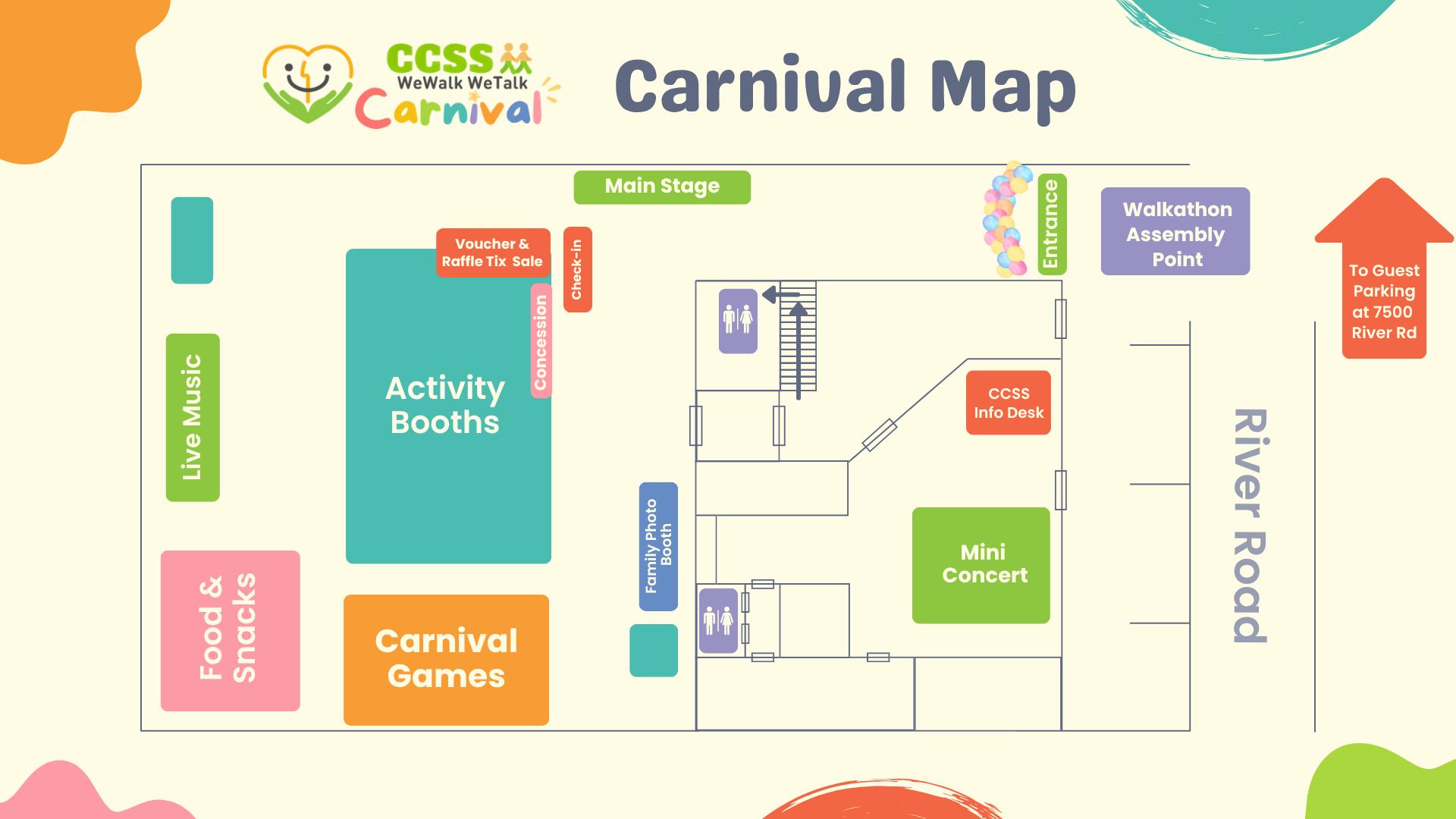 Updated CCSS WeWalk WeTalk Carnival 2026 map